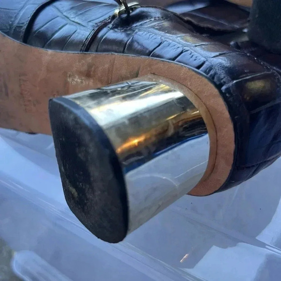 💗 Nanushka Croc Leather Booties - Size 38 - Picture 5 of 7